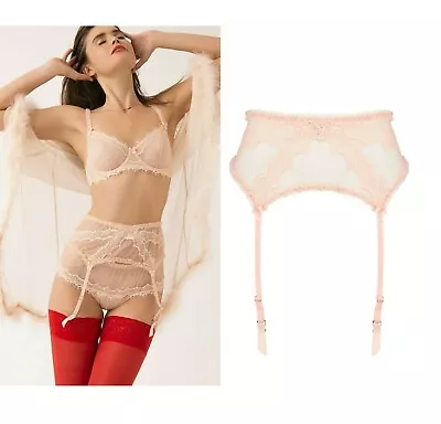 Mimi Holliday Luxe Lingerie - Bisou Bella Blush Nude Confection Lace Garter XS🌸 • £24.13