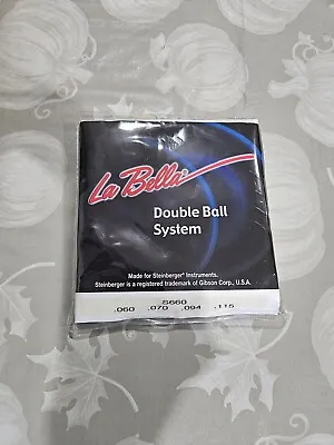 La Bella S660 Double Ball System / Black Nylon Tape Wound 4 String Bass Set • $35