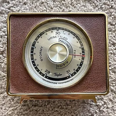 Vintage Steady Baromter Taylor Temperature Compensated Weather Forecast Tabletop • $34.85