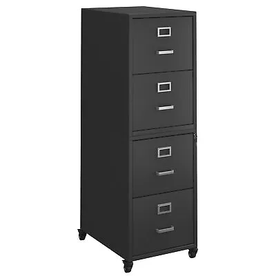 TAUS Metal Vertical File Cabinet With 4 Drawer Lockable Storage Filing Cabinet • $194.39