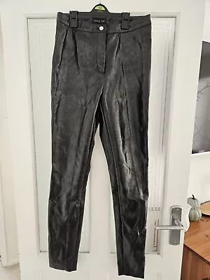  Label Lab  Shiny Black Vinyl Trousers. Womans Size 10 • $12.44