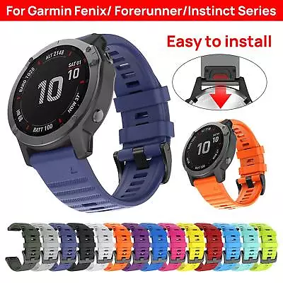 Strap Silicon Band Silicone Replacement For Garmin Fenix 7 6 Forerunner Instinct • $9.99