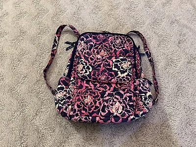 Vera Bradley Katalina Pink Ultimate Backpack Large Lightweight Cotton Bookbag • $26