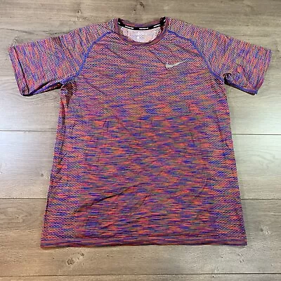 Nike Dri Fit Knit Running T-Shirt Multicolor Men’s Size XL 833562-387 • $39.95