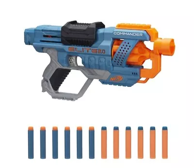 $18.67 • Buy Dart Gun Nerf Elite 2.0 Commander RD 6 Blaster Kids 12 Official Nerf Darts Age8+