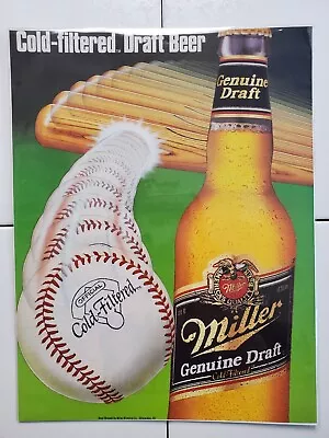 1988 Vintage Miller Genuine Draft Beer Magazine Print Ad Baseball • $11