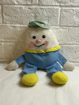 Vintage Humpty Dumpty Plush Toy Doll Stuffed Fabric Blue White Yellow P.M.I • $9.99