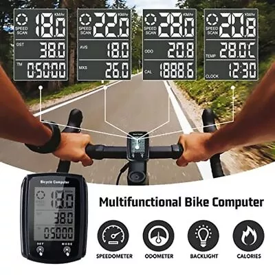 Mountain Bike CNC Bicycle Odometer Bike Speedometer 19 Functions Code Meter • $9.88