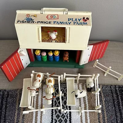 Fisher Price 1965 Vintage Antique 915 Family Play Farm Barn Playset • $50