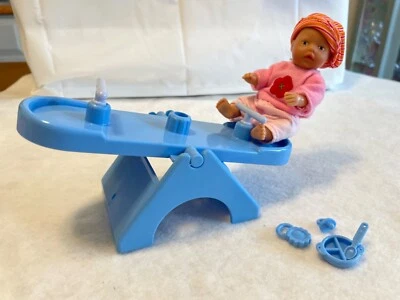 $8.51 • Buy Vintage Zapf Creation Baby Born Miniworld Seesaw Set & Doll