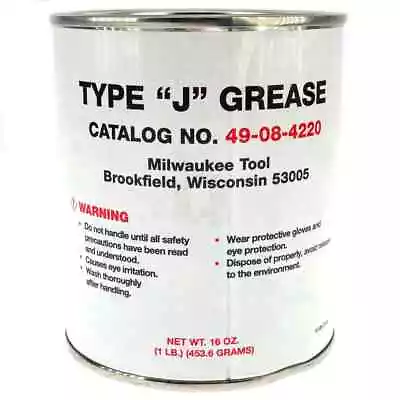 Genuine Milwaukee Part # 49-08-4220 Grease Type J 1LB SEMI-SOLID FORM RED *NOS* • $59.95