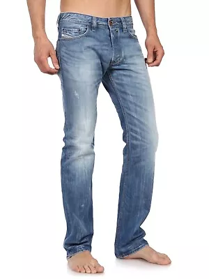 Diesel Men's Safado Wash 0816P Slim Straight Jeans Color Blue Size W32 X L30 New • $198