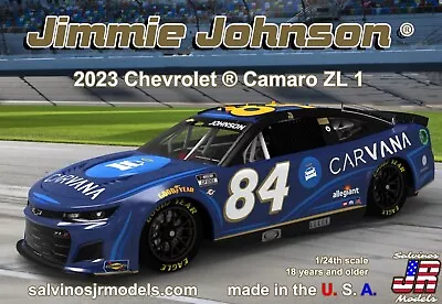 Jimmie Johnson Carvana 84 2023 Chevy Camaro NASCAR Next Gen 1:24 Model Car Kit • $37.95