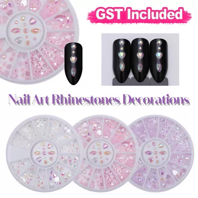Nail Art Rhinestones Wheel Craft Gems Decorations Bling Crystals Diamantes • $4.24