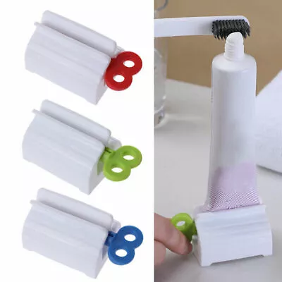 3x Toothpaste Squeezer Bathroom Tube Easy Stand Dispenser Rolling Holder Seat • $9.60