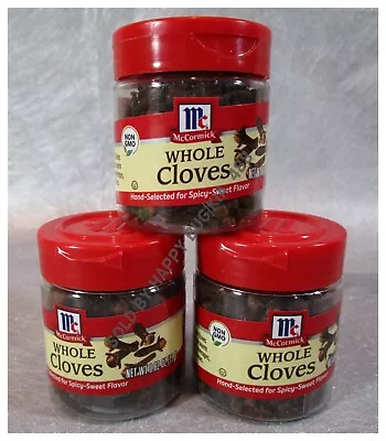 3 Jars 0.62 Oz- McCormick Whole CLOVES Herbs Spice Seasoning-EXP. APRIL 2025-NEW • $12