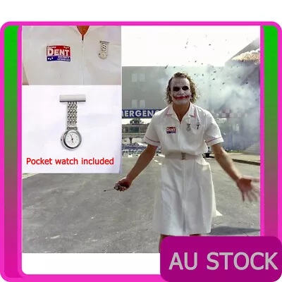 Mens Twisted Joker Costume Nurse Scary Batman Halloween Doctor Party Dark Knight • $44.64