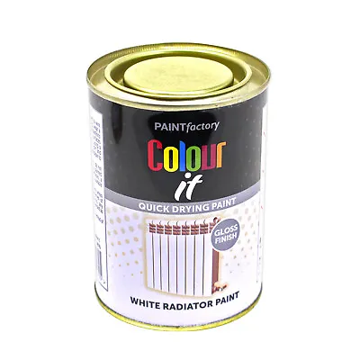 Paint Factory Colour It 300ml White Radiator Paint Quick Drying Gloss Finish • £6.50