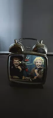 VINTAGE  I LOVE LUCY  DINER CHROME ALARM CLOCK Lucy & Ethel Forever Friends. • $10