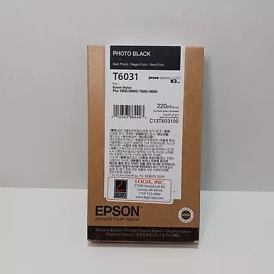 2022 Genuine Epson T6031 Photo Black Ink Cartridge StylusPro 7800 7880 9800 9880 • $99