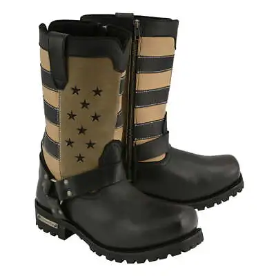 Milwaukee Leather 9045 Men's 'Stars And Stripes' Motorcycle Rider Harness Boots • $157.99