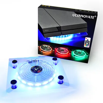 $19.99 • Buy USB RGB LED Cooler Cooling Fan Pad Mini Controller Stand For PS4 Pro XBOX OneX