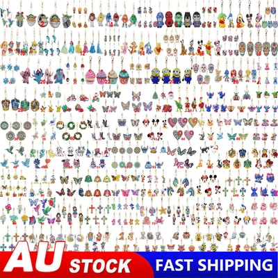 $8.59 • Buy 5D DIY Full Diamond Painting Keychain Key Chains Keyring Art Craft Key Bag Decor