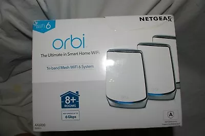 NETGEAR Orbi RBK853 AX6000 Tri-Band Wi-Fi 6 System 3 Pack  • $399.95