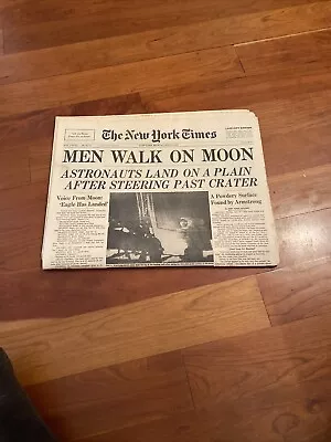 1969 New York Times Moon Landing Complete Newspaper  Men Walk On Moon  Apollo 11 • $129