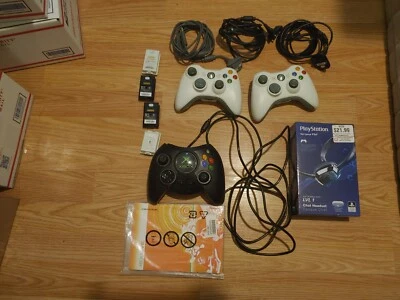 $60 • Buy Xbox 360 Controllers,  Battery Pack, Charger, Ps4 Chat Headset
