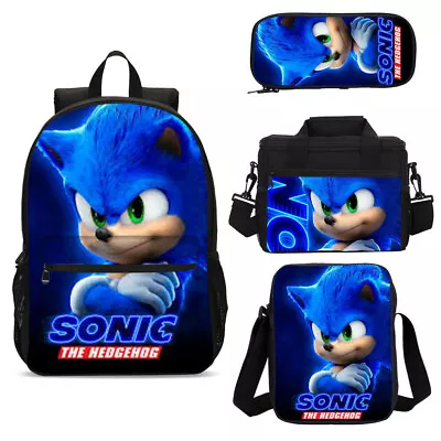 £23.93 • Buy Sonic The Hedgehog Backpacks Student School Bag Kids Lunch Bag Crossbody Pen Bag