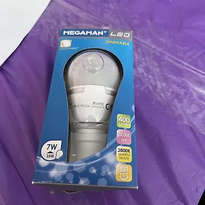 Megaman MM03648 Opal LED GLS B22 ES 7w 400 Lumen Dimmable 2800k Warm White • £7.99