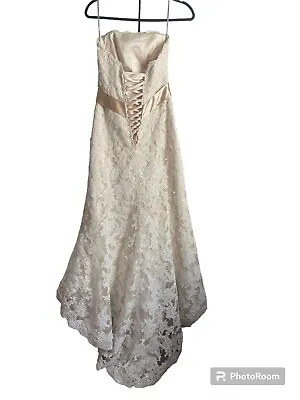 Maggie Sottero Wedding Dress Lace Mermaid Strapless Women’s Size 6 • $100