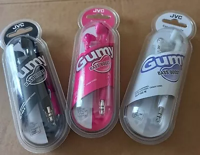 £17.51 • Buy  JVC Gumy HAF-160 In-Ear Stereo Bass Boost Headphone GUMMY Earphones - 3 Colours