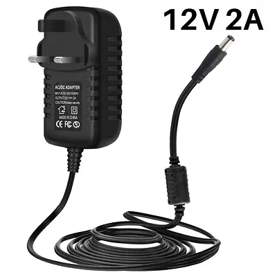 12V 2A AC DC UK Plug Power Supply Adapter Safety Charger LED Strip CCTV Camera • £7.99