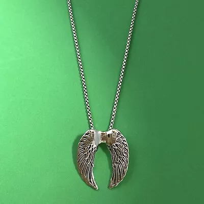 Titanium Steel Angel Wings Pendant Necklace For Men Women • $12.99