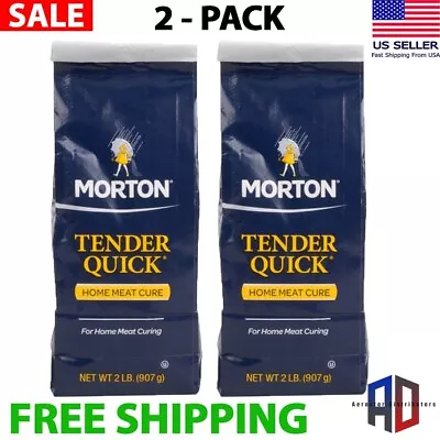 2 PACK Morton Salt Tender Quick Home Meat Cure For Meat Or Poultry 2 Lb Bag • $20.82