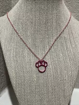 Disney Parks Collection Minnie Mouse Necklace Hot Pink • $5.99