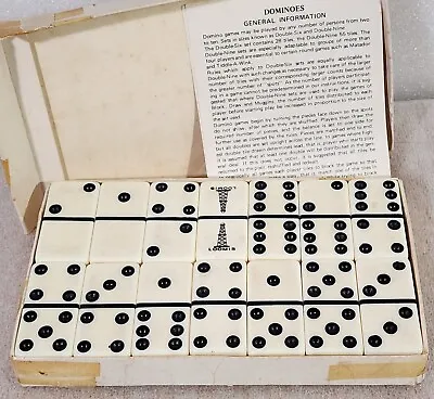 Puremco Marblelike Dominoes No. 816 Super Thick Made In U.S.A. Vintage Loomis • $25