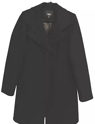Womens Large Black Coat Wool Blend Classic Lined Mossimo Winter Dress Formal 88 • $47.49