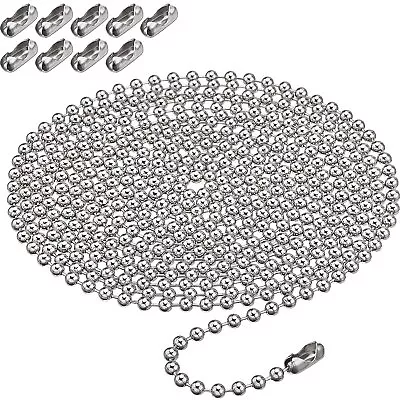 Roller / Roman Blind Metal Nickel Beaded Chain - 4.5mm Ball - Sold By The Metre • £1.99
