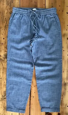 J. CREW Womens Size 6 Chambray Blue Lightweight Denim Pants Ankle • $18