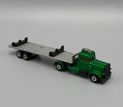 1979 Matchbox 900 Long Haul Green Pipe Truck Articulated Trailer Convoy VTG READ • $25