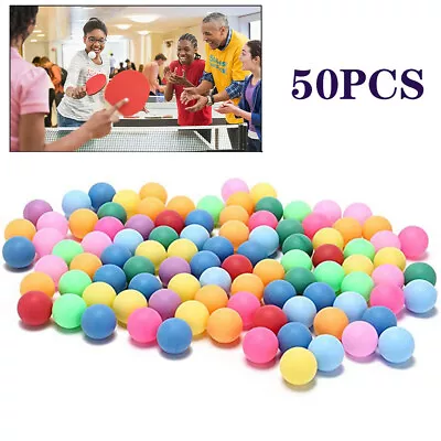 $11.28 • Buy 10- 50Pc Colored Pong Balls Entertainment Table Tennis Mixed Colors For Game Toy