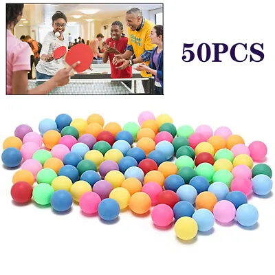 $11.03 • Buy 50Pcs Colored Pong Balls Entertainment Table Tennis Mixed Colors For Game Toy-