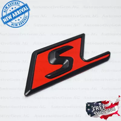 S AMG Trunk Emblem Red & Black Badge Sticker Decoration Mod C63S E63S G63S • $14.49