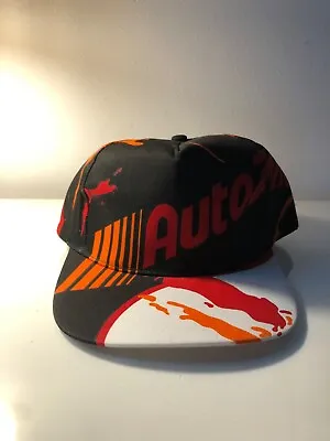 Vintage 90s AutoZone Racing Hat AOP Snapback Black • $25