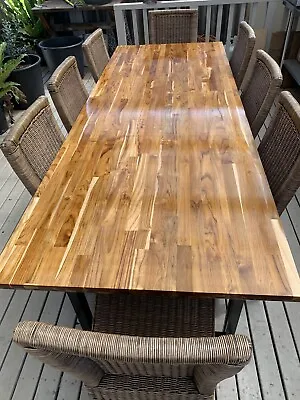 Industrial Style Outdoor Indoor Timber Table 8-10 Seater. 2400 X 900 X 38. • $900
