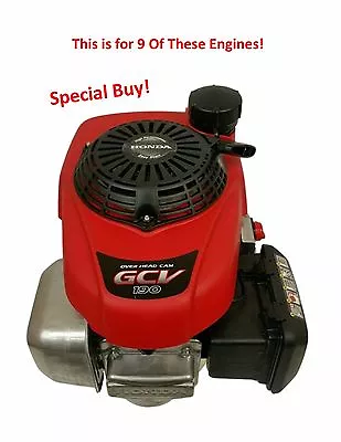 (9) Engines GCV 190 Honda 6hp Over Head Cam Motor 7/8  X 1-7/8  Vertical Shaft • $1838.54