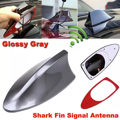 £6.14 • Buy Gray Shark Fin Style Car Roof Antenna Aerial FM/AM Radio Signal Auto Decor Kit